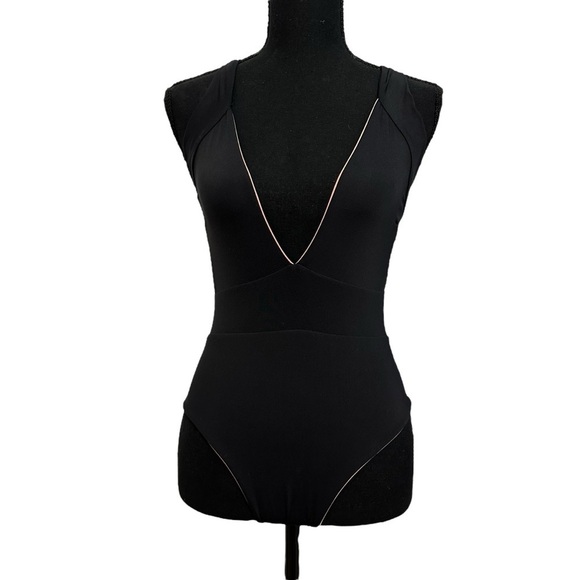 Revolve KYA Swimsuit One Piece Reversible Black Pink Summer Beach Size Small - Picture 4 of 7